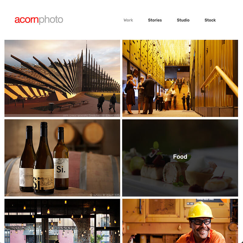 Acorn website home