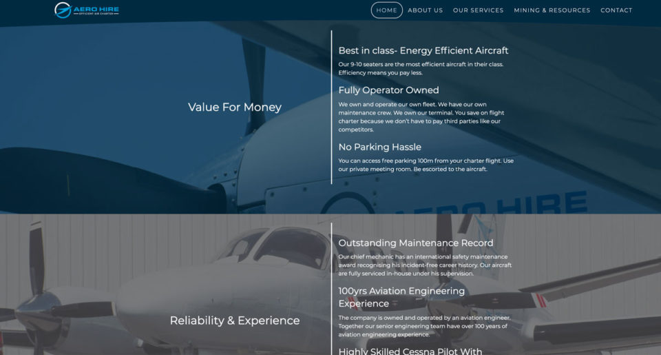 Aero Hire Features