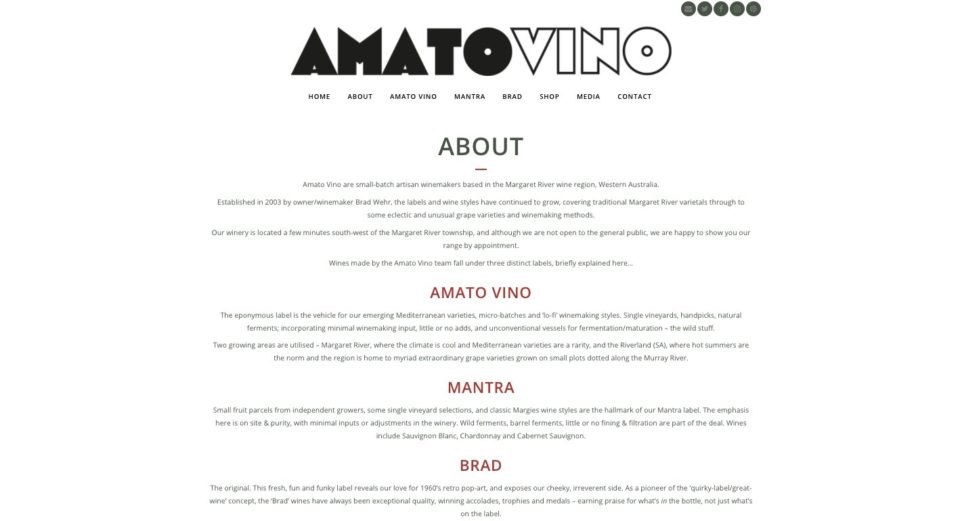 Amato Vino About