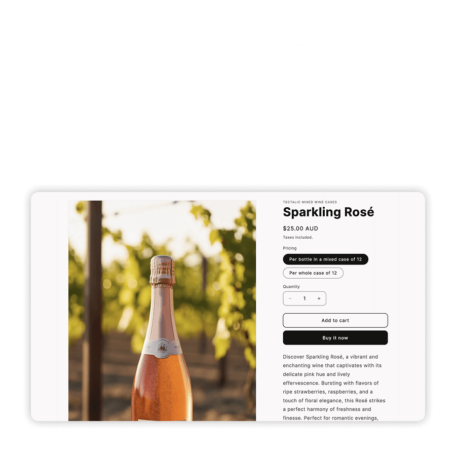 Tectalic Mixed Wine Cases app product page screenshot