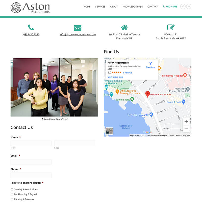 Aston accountants contact