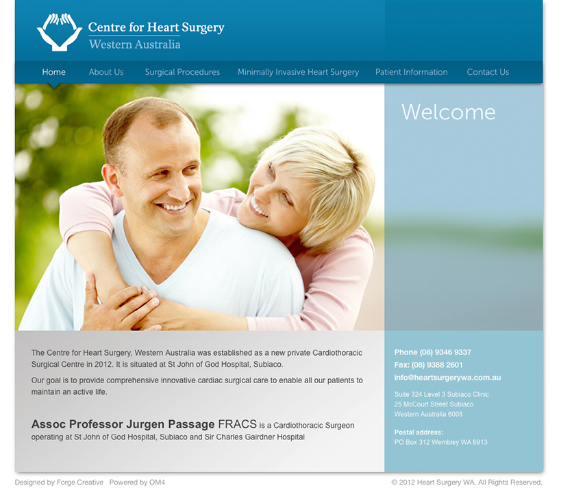 Centre for Heart Surgery Website-Home