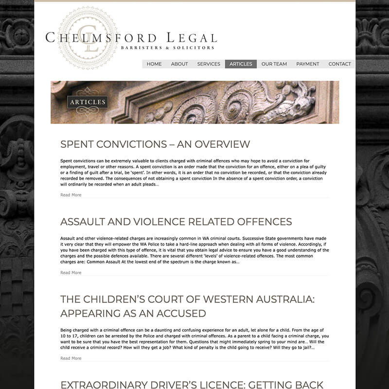 Chelmsford Legal articles