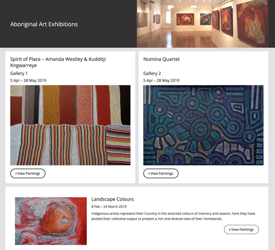 Japingka Aboriginal Art Gallery Exhibitions