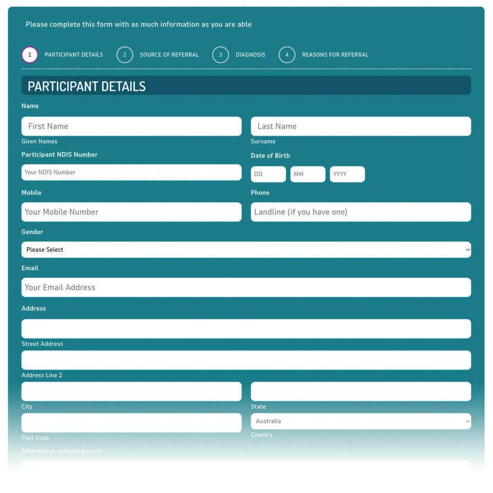 Konnectus Support Coordination Custom Forms