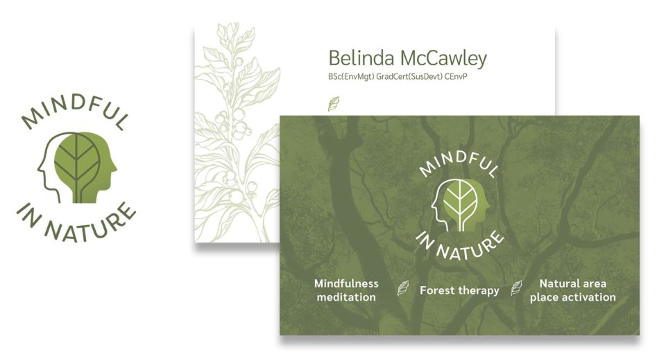 Mindful In Nature Logo & Business Card