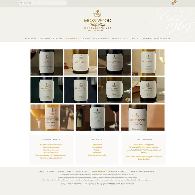 Moss Wood wines