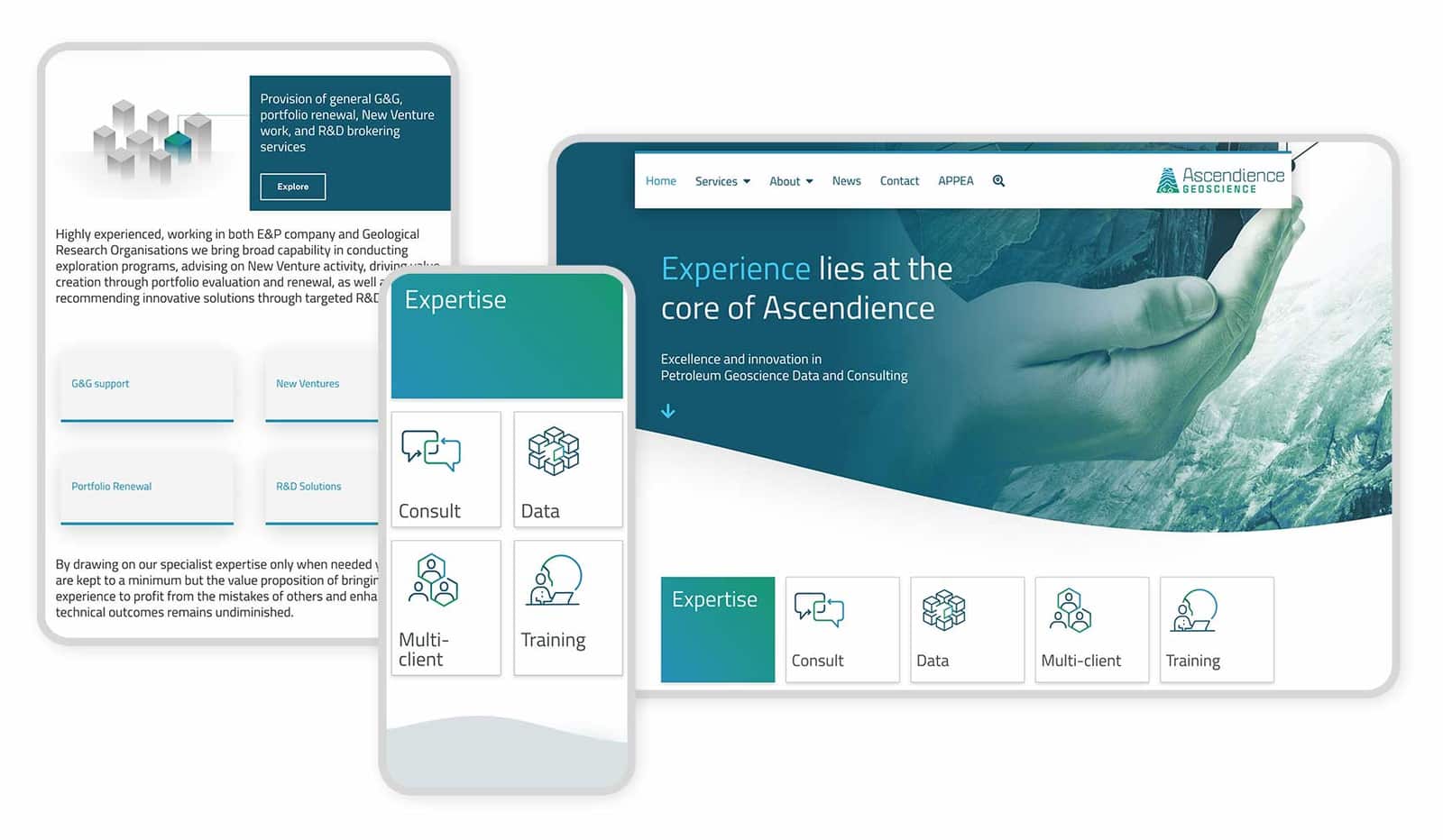 Ascendience Geoscience website