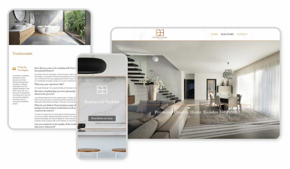 Responsive Graphic Exceptional Homes