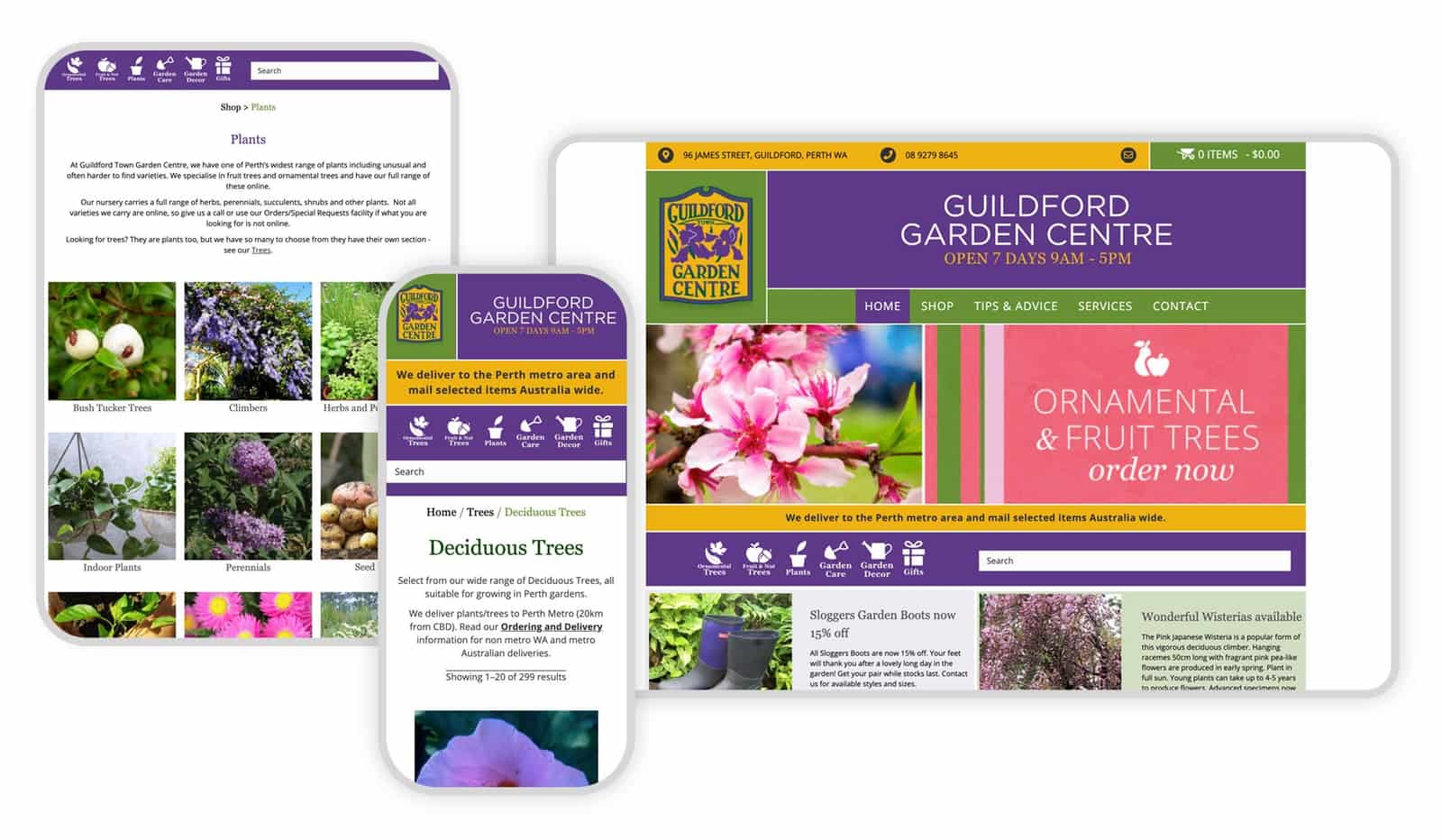 Guildford Garden Centre website designed by Tectalic