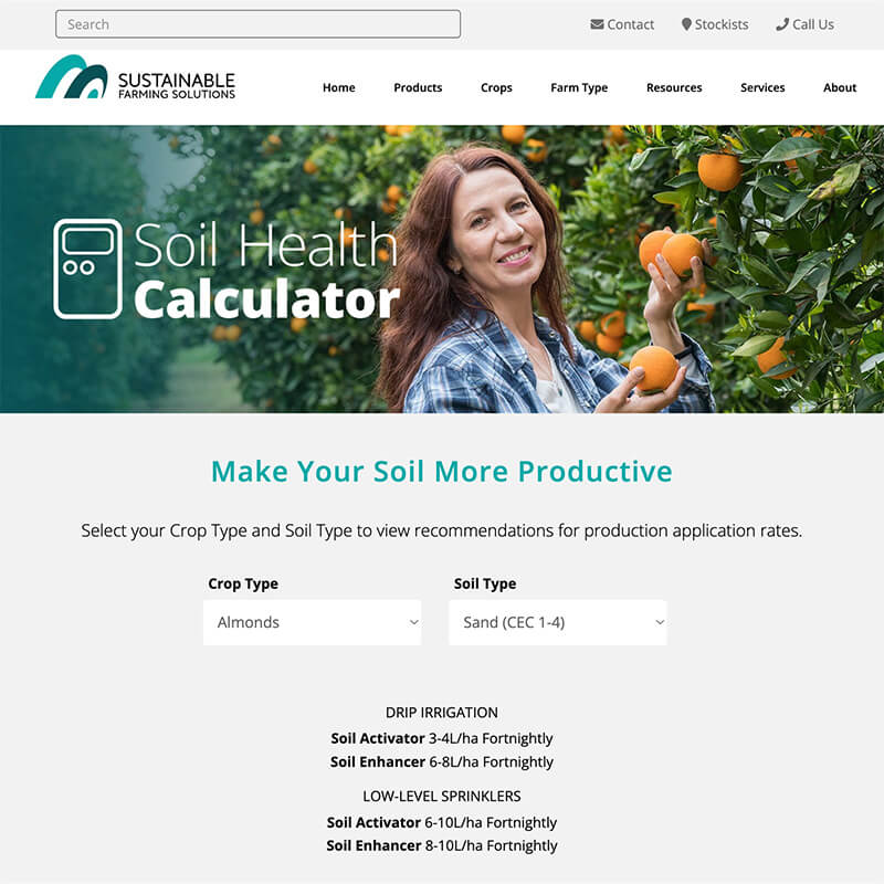 Sustainable Farming Solutions calculator
