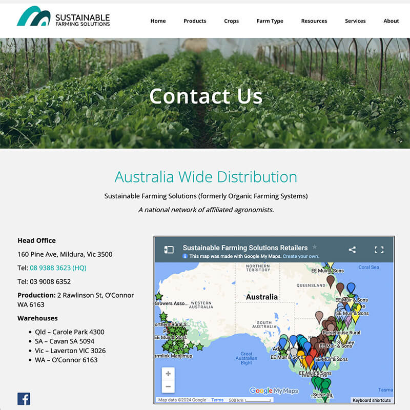 Sustainable Farming Solutions contact