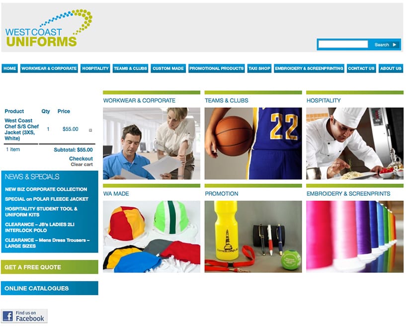 West Coast Uniforms Website Home
