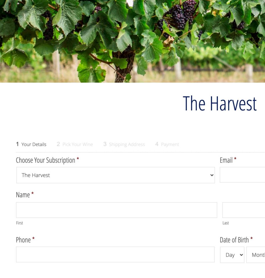 Wine Club Sign Up
