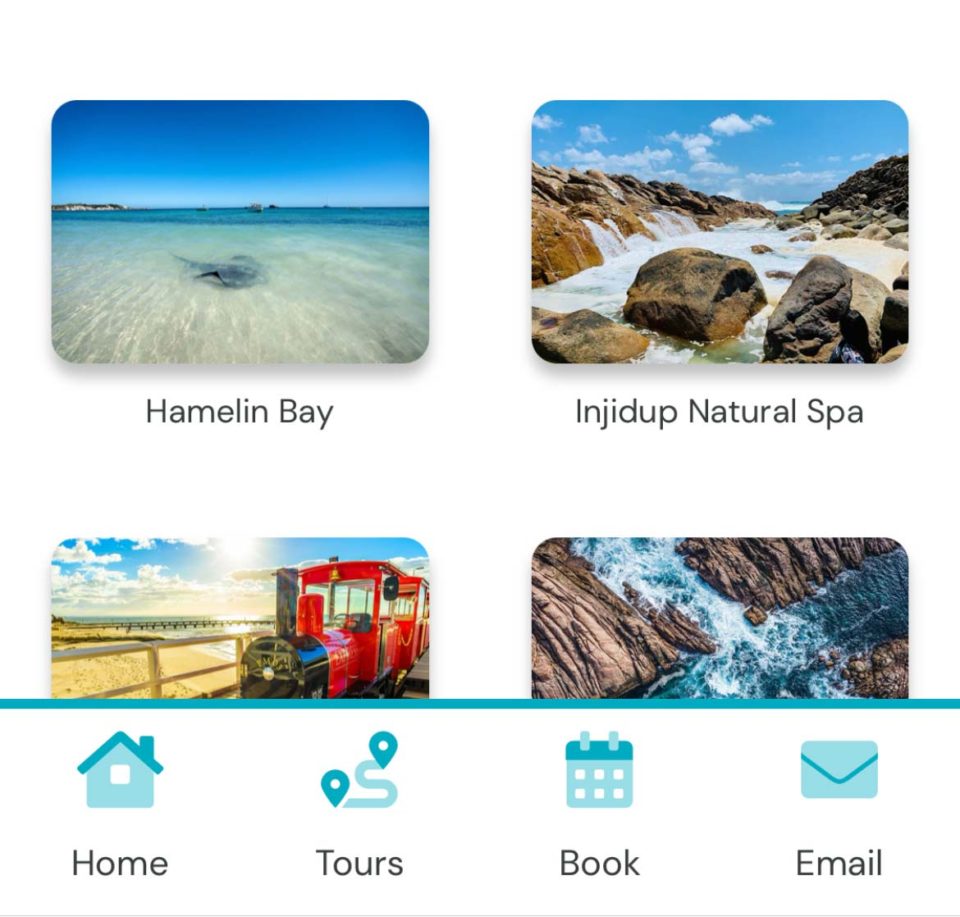 Ziyarah Tours Mobile App Menu