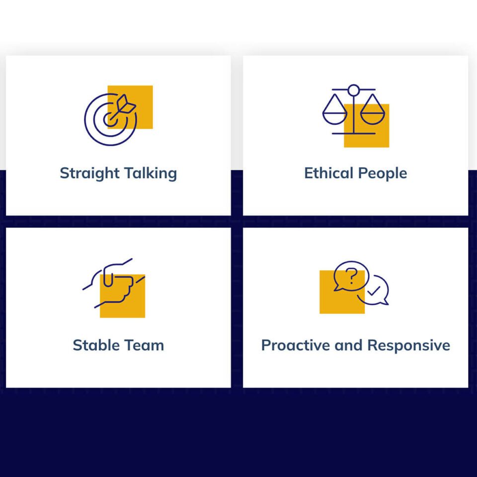 Porter Consulting Engineers website design - clear messaging