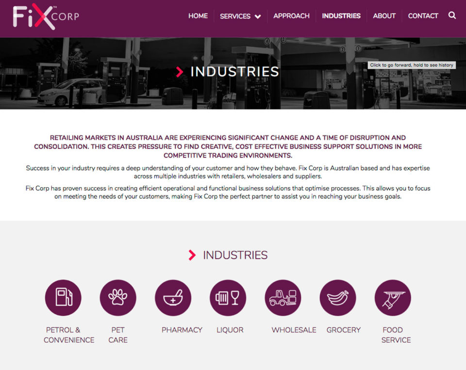 fixcorp industries webpage