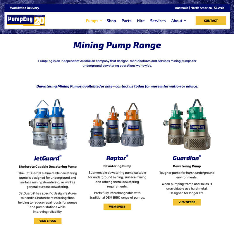 PumpEng range