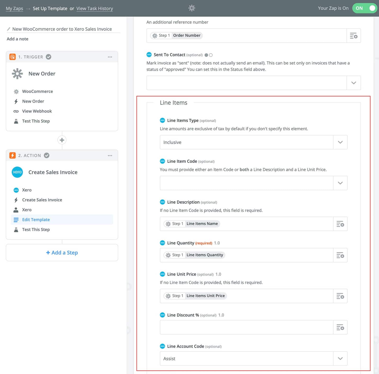 WooCommerce Order to Xero Sales Invoice Using Zapier
