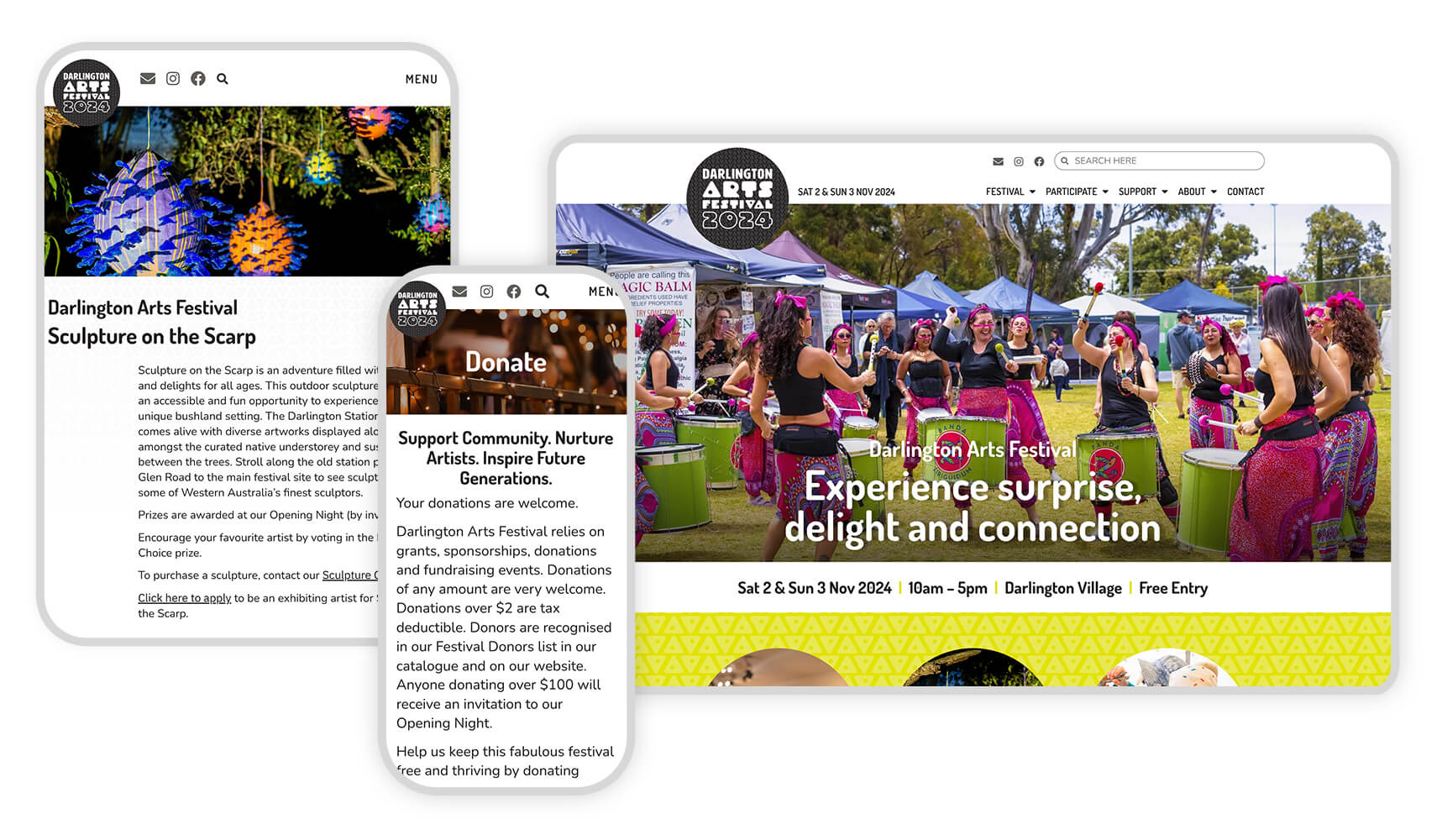 Darlington Arts Festival Responsive Graphic