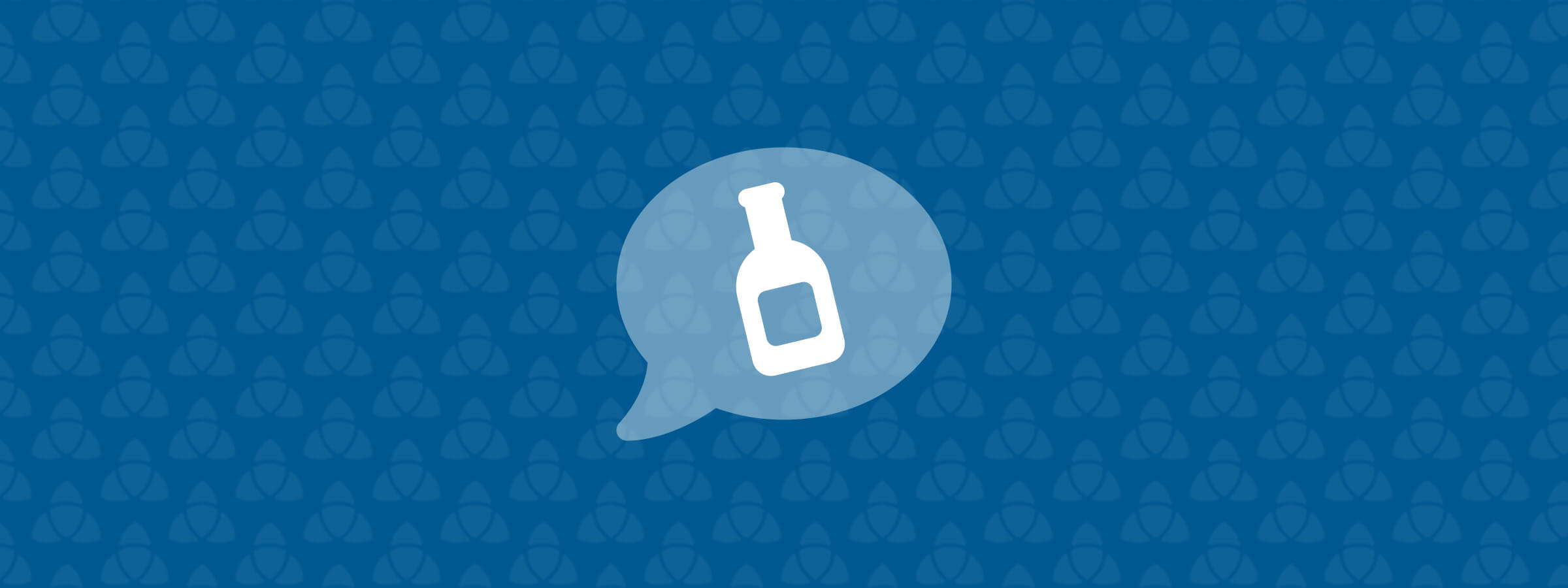 Mastering Member Engagement: a wine bottle on a chat bubble icon