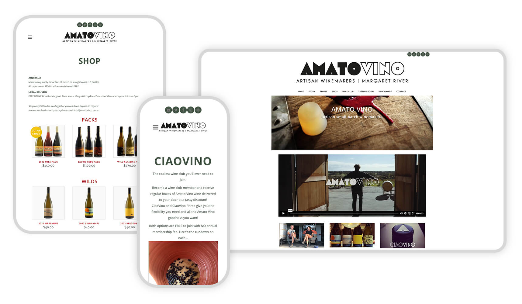 Amato Vino Responsive Graphic