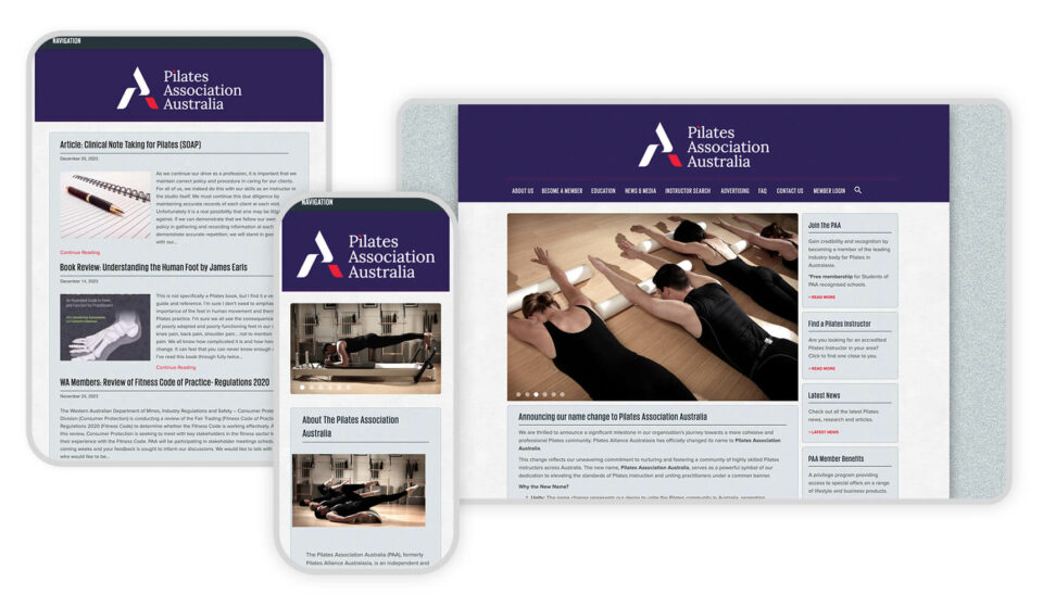 Pilates Association Australia Responsive Graphic
