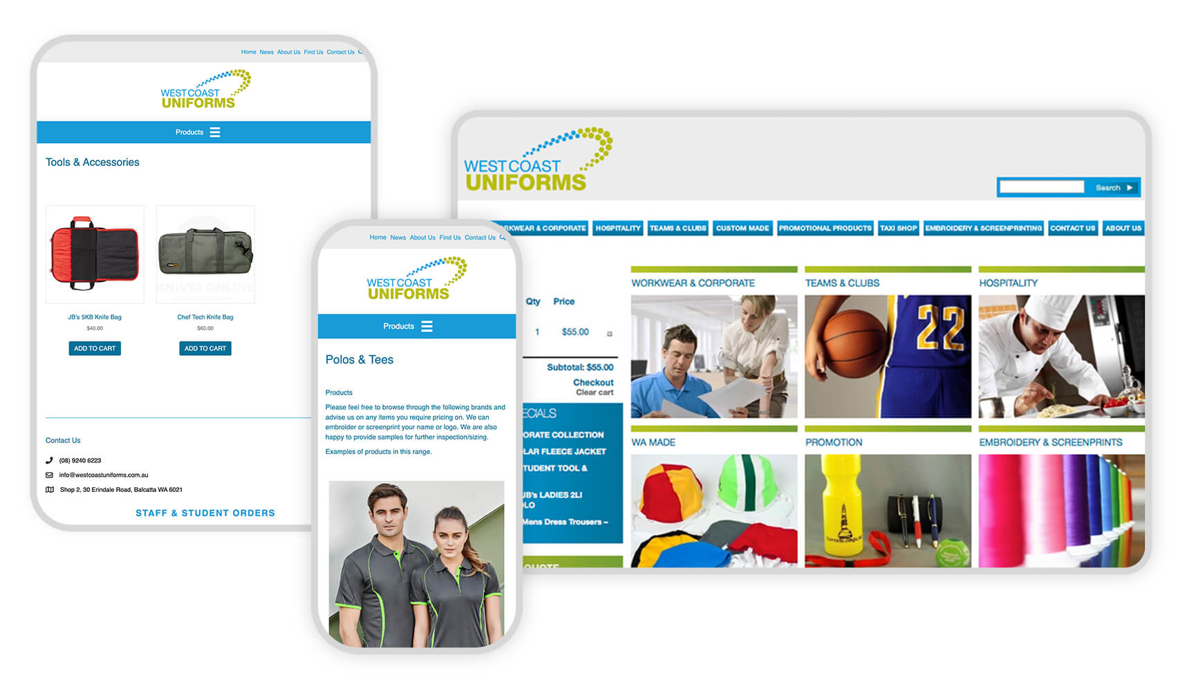 West Coast Uniforms Responsive Graphic